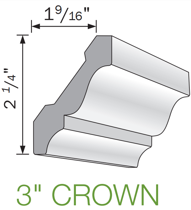 Versatex Specialty Crown Mouldings 16'