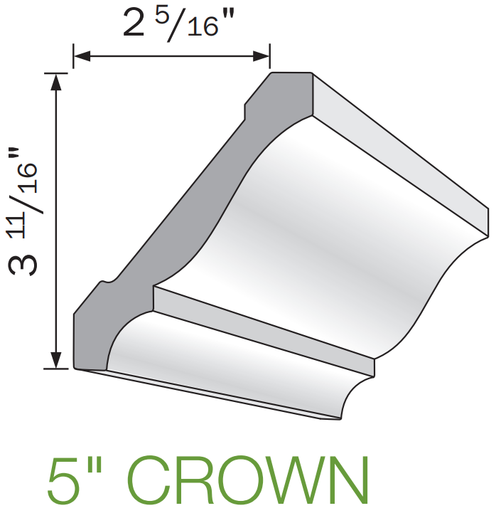 Versatex Specialty Crown Mouldings - 16'